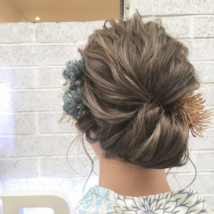 浴衣に合うヘアセット④